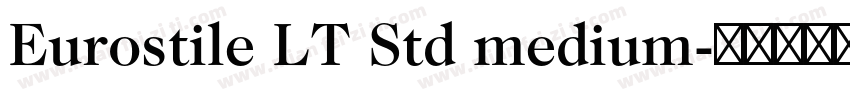 Eurostile LT Std medium字体转换
